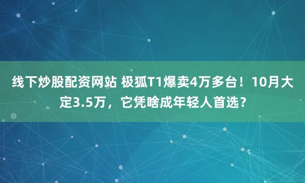 线下炒股配资网站 极狐T1爆卖4万多台!10月大定3.5万,它凭啥成年轻人首选?
