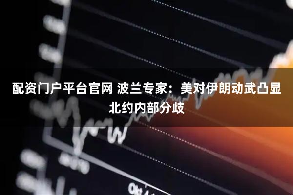 配资门户平台官网 波兰专家：美对伊朗动武凸显北约内部分歧